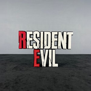 Resident Evil Logo Sign Figure – Premium 3D Printed Game Decor for Horror Game Fans