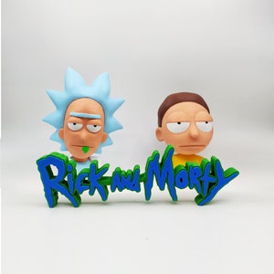 Rick And Morty Set Bust Figure | Desktop Accessory | Gaming Room and Home Decor | 3D Cartoon Animated Movie Figurine | 5.9 Inches - 15cm