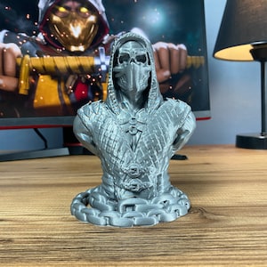 Scorpion Bust Figure – Premium 3D Printed Mortal Kombat Collectible for Fighting Game Fans