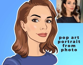 Popart portret van foto