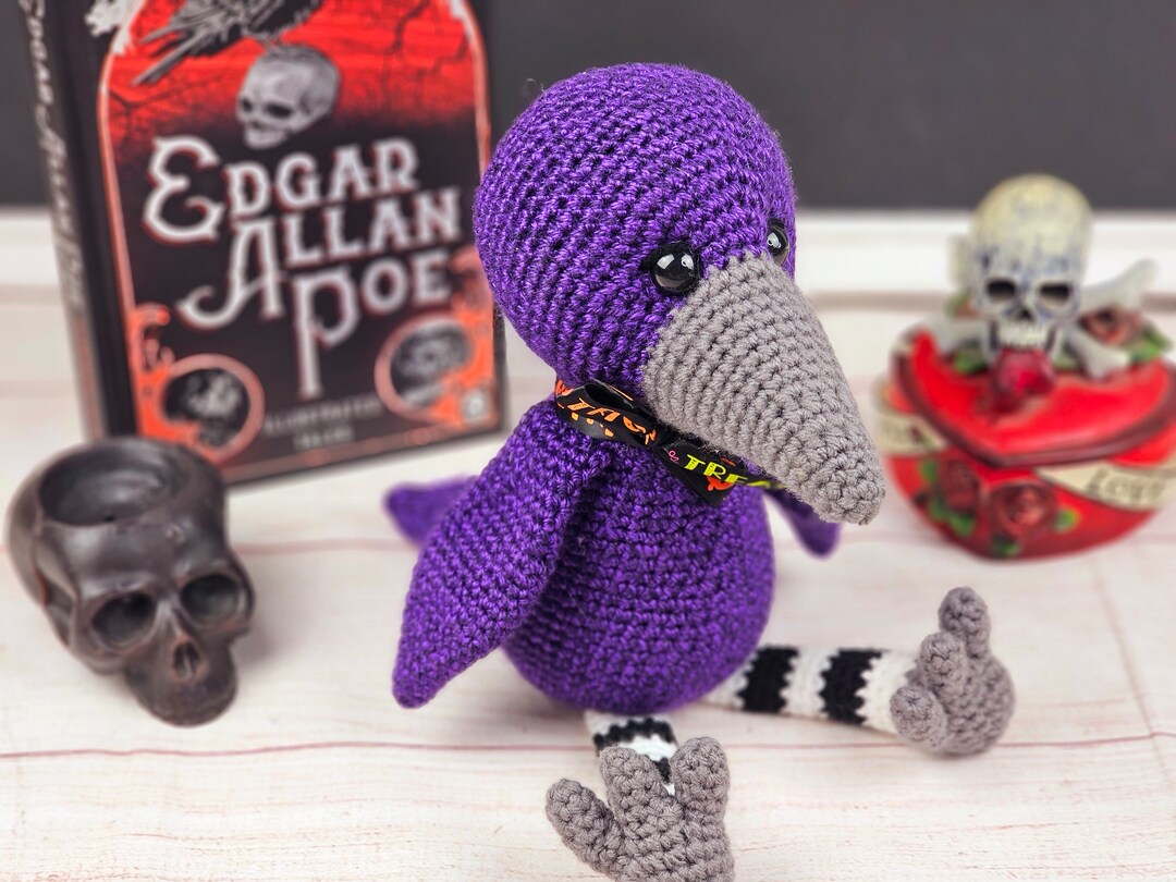 Raven Raven Plush Raven Stuffed Animal Ravens Crochet - Etsy