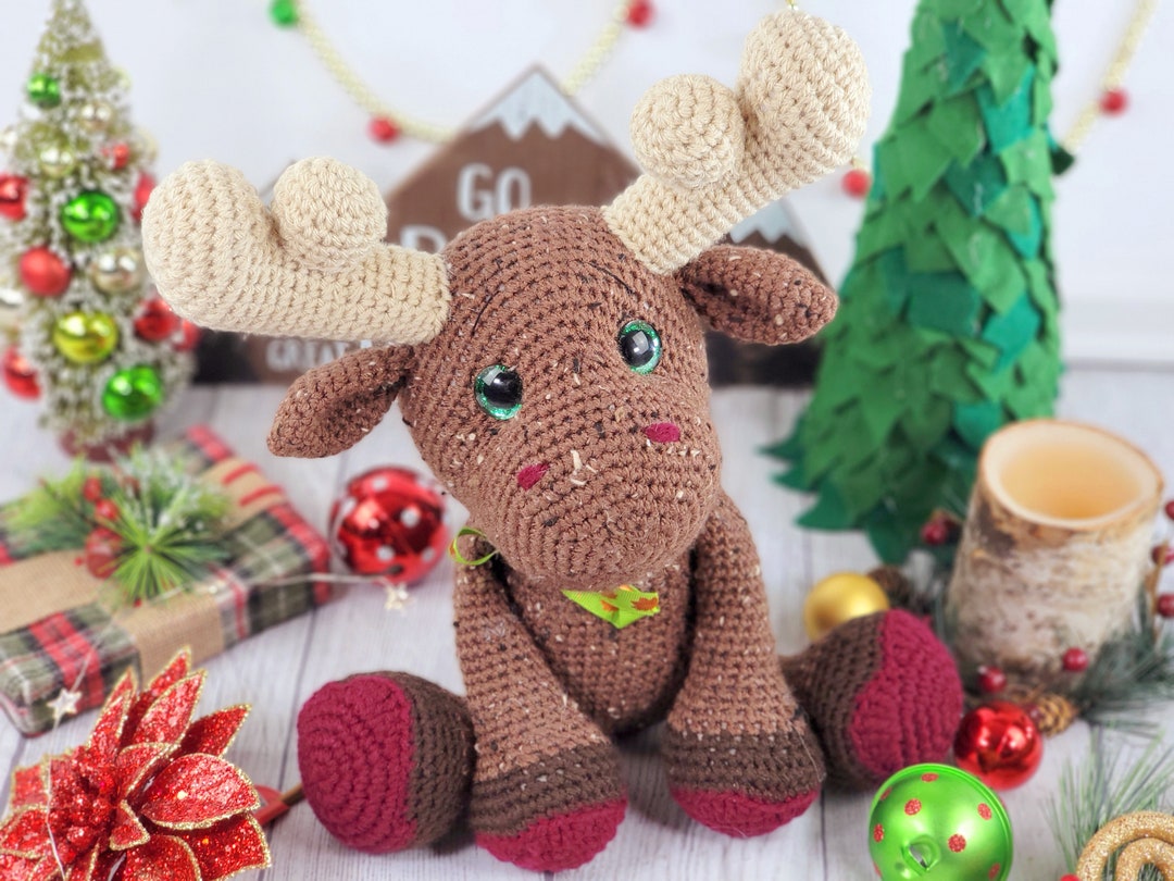 Moose Moose Plush Crochet Moose Moose Toy Moose Doll Etsy