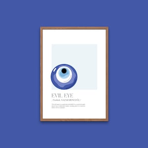 EVILEYE Poster | DIGITAL DOWNLOAD | Nazar Boncuğu Print | Printable Wall Art | Wall Art | Art Prints | Posters |