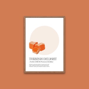 DELIGHT Poster | DIGITAL DOWNLOAD | Turkish Delight Print | Printable Wall Art | Kitchen Art | Kitchen Art Prints | Posters |
