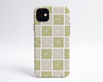 Retro Colorful Block Phone Case, Glossy or Matte Finish, Samsung Tough Case, Interesting Phone Case, Aesthetic Phone Case, Gift for Her
