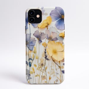 Pressed Flower Inspired iPhone and Samsung Case, Dainty Flowers iPhone Case, Aesthetic Phone Case, Cottage Core Phone Cases, Gift for Her