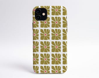 Retro Funky Colorful Block Phone Case - Tough Glossy Design for Samsung Galaxy Phones