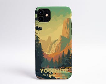 Yosemite National Park Phone Case - Tough, Glossy, Block Art Design for iPhone and Samsung