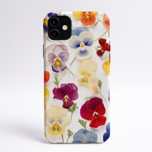 Pressed Flower Inspired iPhone and Samsung Case, Dainty Flowers iPhone Case, Aesthetic Phone Case, Cottage Core Phone Cases, Gift for Her