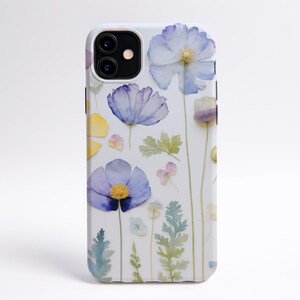 Pressed Flower Inspired iPhone and Samsung Case, Dainty Flowers iPhone Case, Aesthetic Phone Case, Cottage Core Phone Cases, Gift for Her