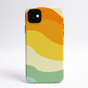 Retro Funky Colorful Phone Case, Tough Glossy & Matte Finish, Samsung Tough Case, Interesting Phone Case, Aesthetic Phone Case, Gift for Her image 1