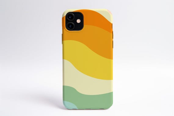 Retro Funky Colorful Phone Case, Tough Glossy & Matte Finish, Samsung Tough Case, Interesting Phone Case, Aesthetic Phone Case, Gift for Her