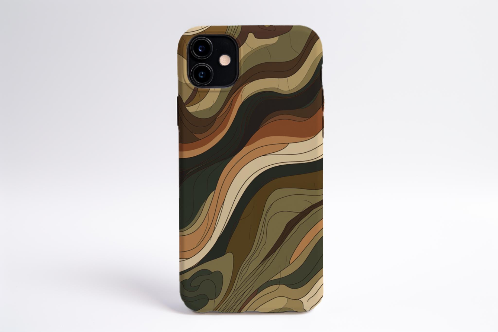 Abstract Earth Tone Phone Case | Stylish Tough Case | iPhone and Samsung