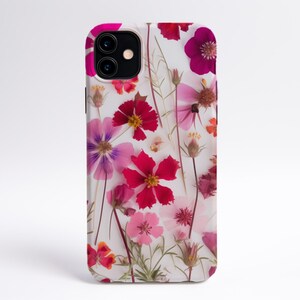 Pressed Flower Inspired iPhone and Samsung Case, Dainty Flowers iPhone Case, Aesthetic Phone Case, Cottage Core Phone Cases, Gift for Her
