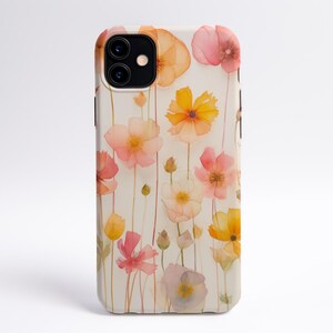 Pressed Flower Inspired iPhone and Samsung Case, Dainty Flowers iPhone Case, Aesthetic Phone Case, Cottage Core Phone Cases, Gift for Her
