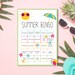 Summer Activity Bingo Printable Summer Bucket List Summer Activity