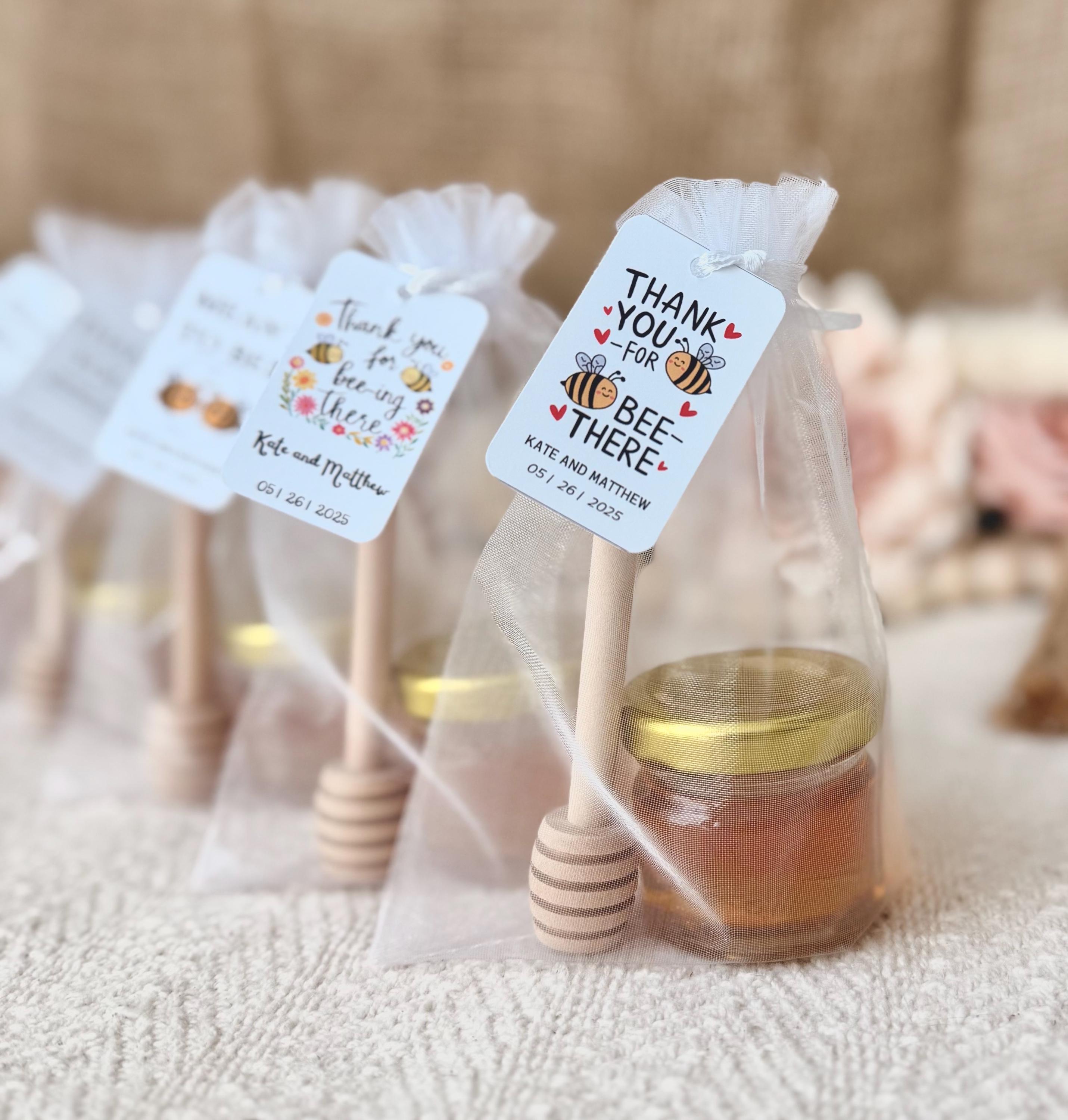 Golden Bee Charm Honey Jar