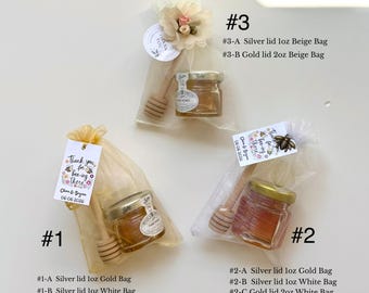 12 pots personnalisés, cadeaux d'invités | Cadeaux pour enterrement de vie de jeune fille | Cadeaux de mariage | Cadeaux de première communion | Cadeaux pour baby shower | Pot de miel | Mini pot de miel