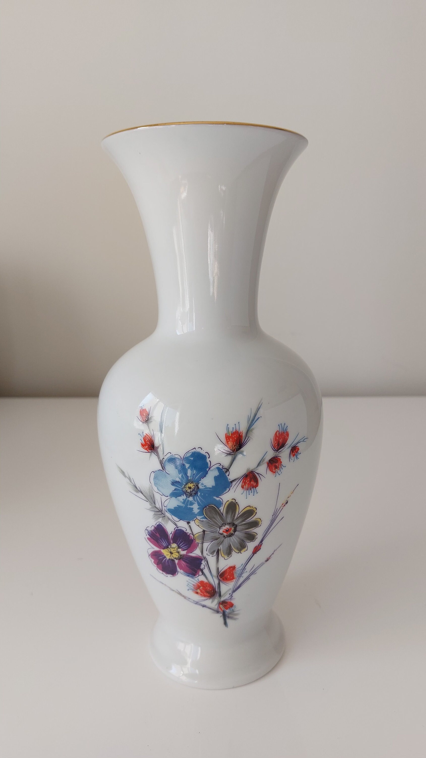 Royal Porzellan Bavaria Kpm Handarbeit Vase Wert KPM Floral Vase Royal Porzellan Bavaria Germany Handarbeit Vintage