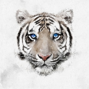 Tiger Eyes – Abstract Animal Watercolor Print and Wall Art, Digital Download, Printable Wall Art - G-11192022