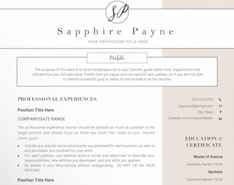 Professional Resume Template | Classy CV Template | CV Resume Template | Professional Resume Template | Modern Resume Template Word