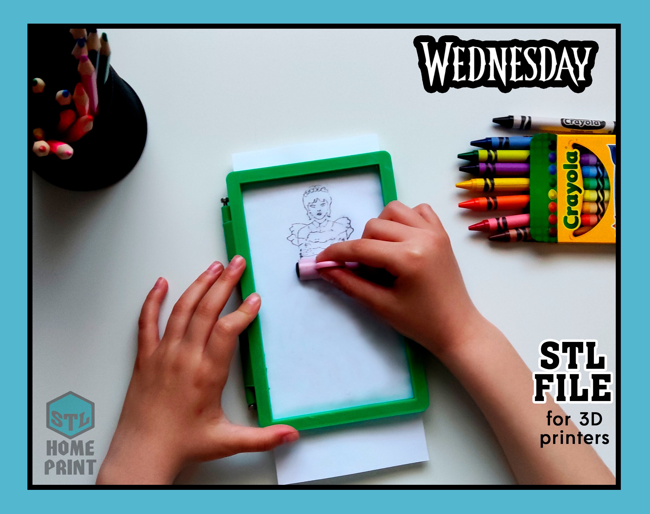 Wednesday Plate 3D PRINT GAME - Fashion Plates Wednesday Addams - STL File - Print at ...