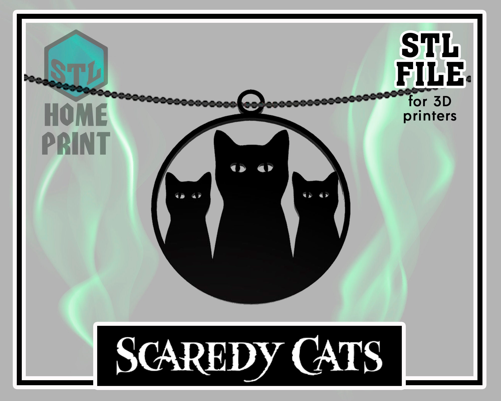 Buy SCAREDY 3 CATS Tv Show Halloween Pendant Necklace Digital Online in  India 