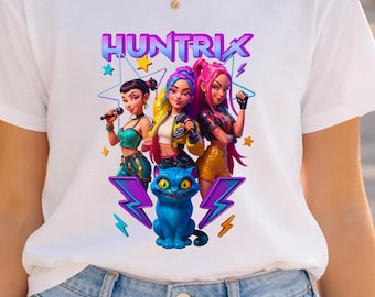 HUNTRIX Anime Design Unisex T-Shirt – Cyber Pop Style, Exclusive Design