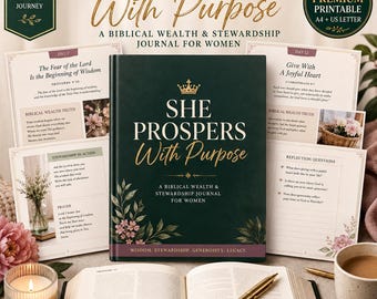 30-Day Christian Finance Journal for Women, Biblical Wealth & Stewardship Devotional PDF