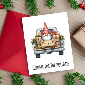 Carte de Noël nain, nain pour les vacances, carte postale de vacances fantaisiste, carte de voeux de jeu de mots de Noël, carte de Noël numérique de dernière minute