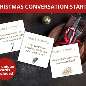 Dinner Table Conversation Starter Cards (printable)