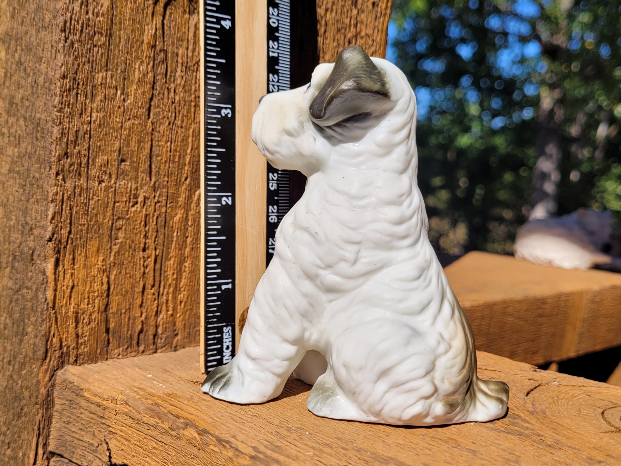 【お気に入り】 ヴィンテージの小さな白黒陶器の犬の置物 - Etsy 日本 アンティーク雑貨