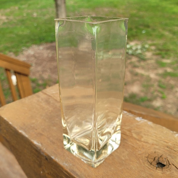 Square Glass 6" Vase