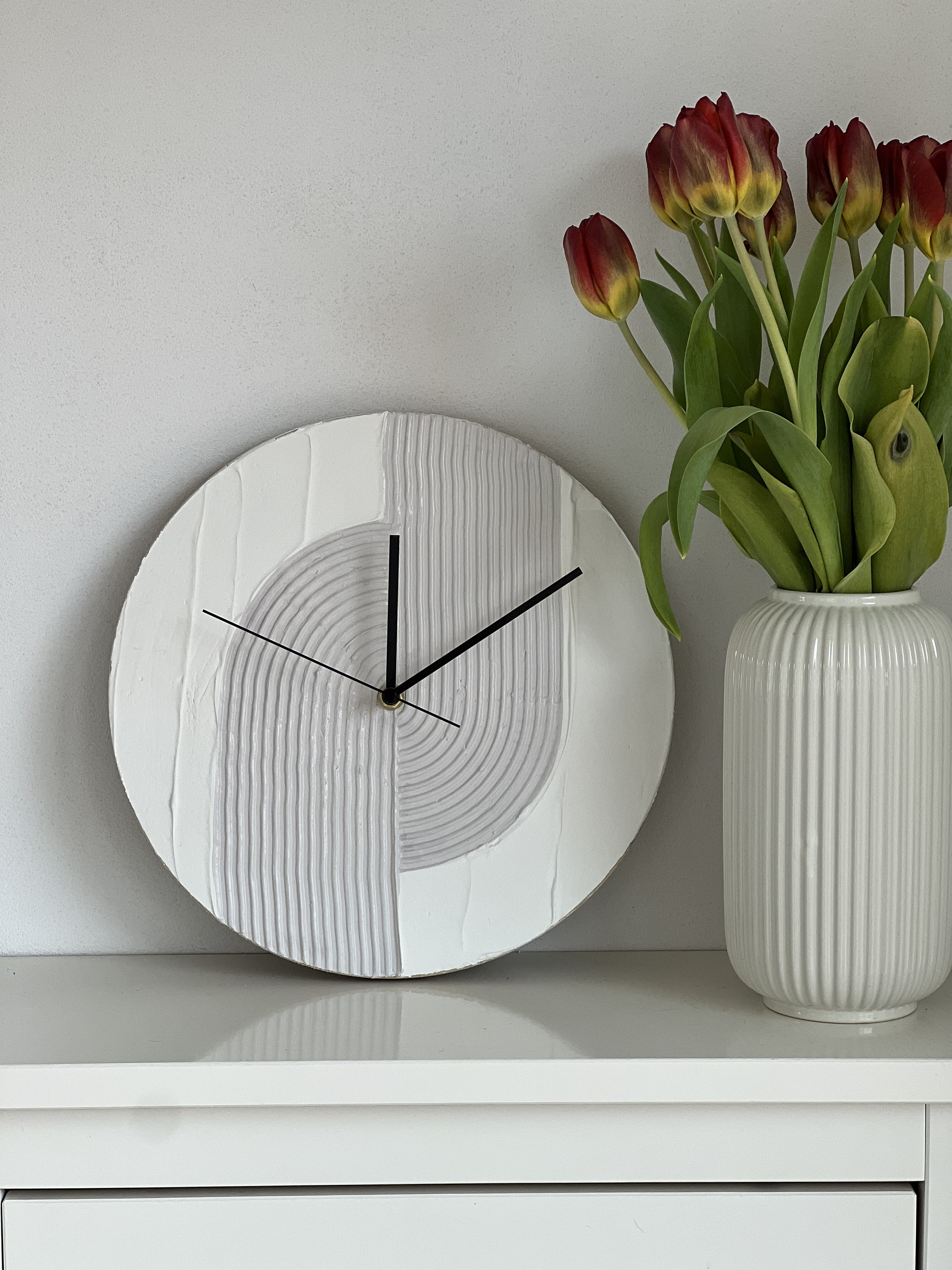 Textured Wall Artclock 12in Diameter Etsy
