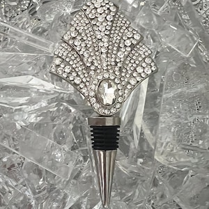 Art Deco Style Rhinestones Wine Stopper