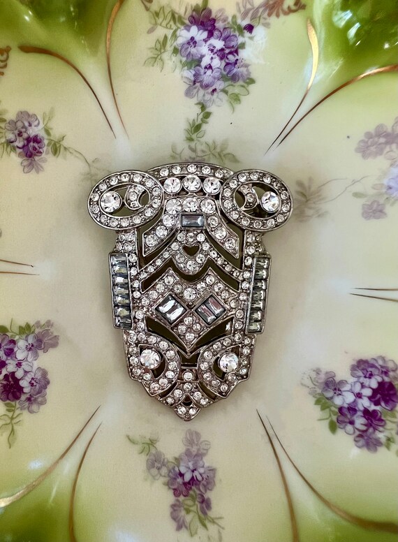 Stunning Vintage Art Deco Style Large Brooch with 