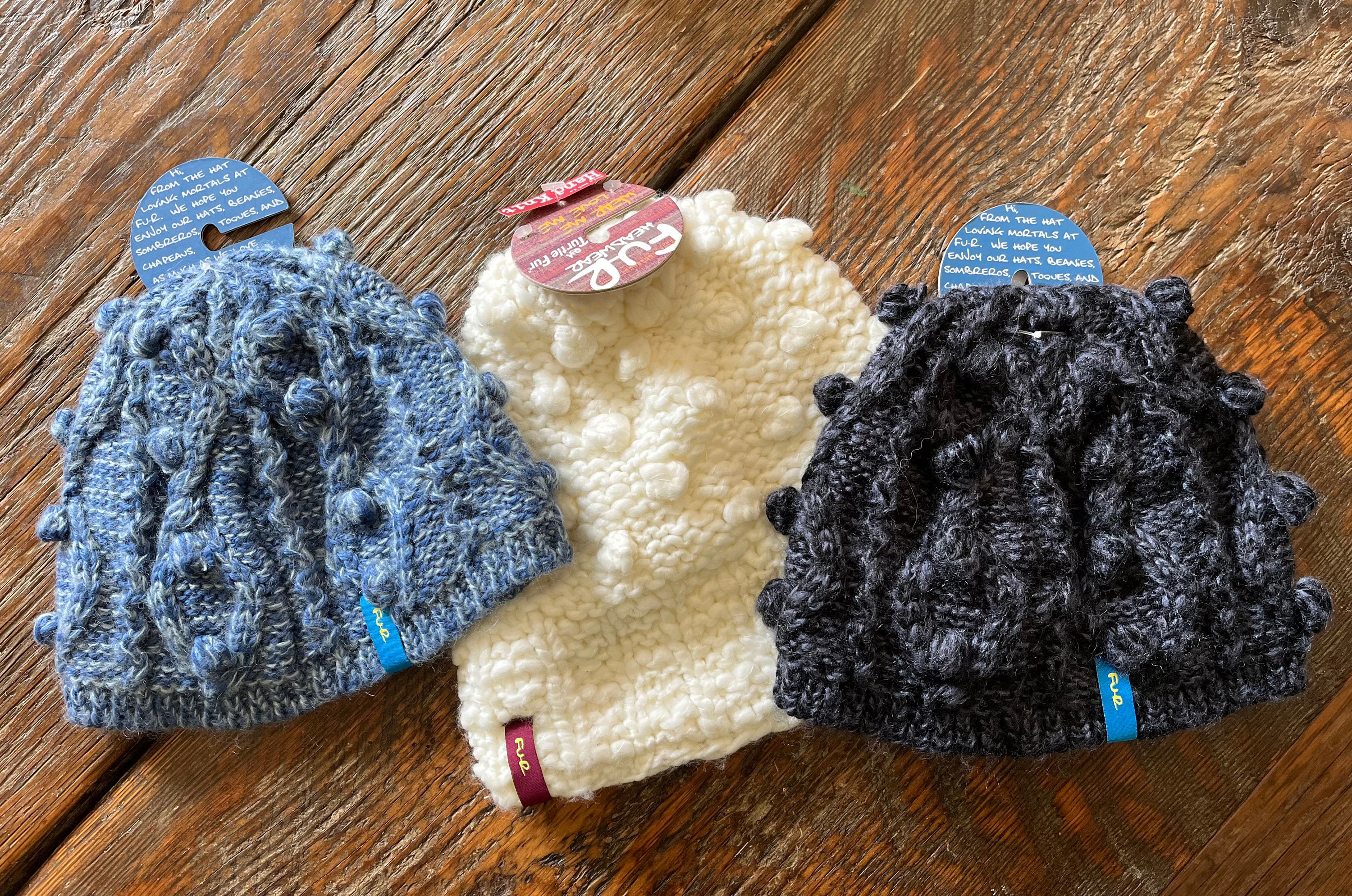 Solid Color Chunky Beanies, Chunky Knit Hat, Navy Blue  display picture 3