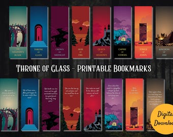 Marcapáginas del Trono de Cristal: Diseños inspirados en Erilea (Descarga digital)