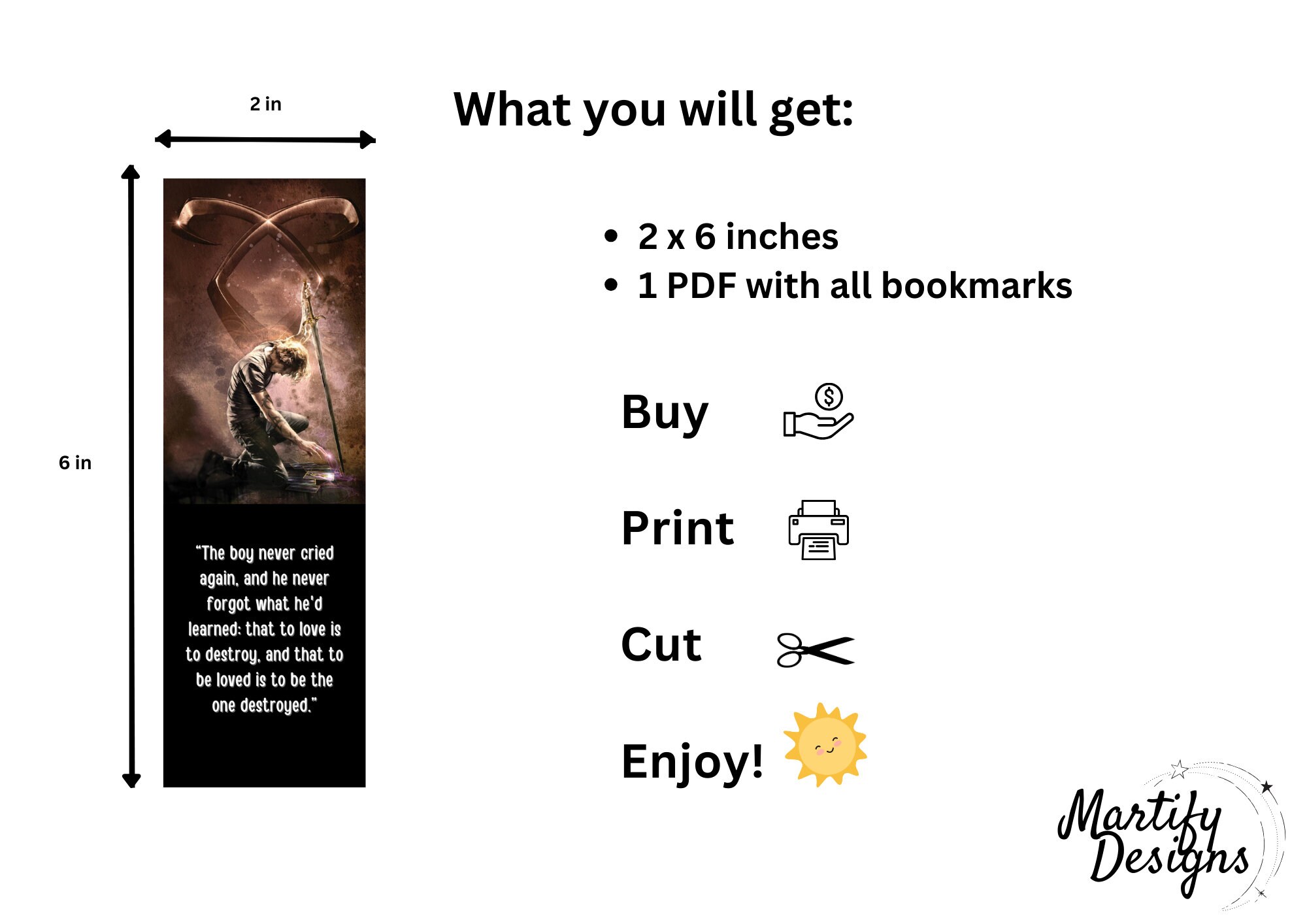 6 Printable Bookmarks Inspired by the Mortal Instruments - Etsy