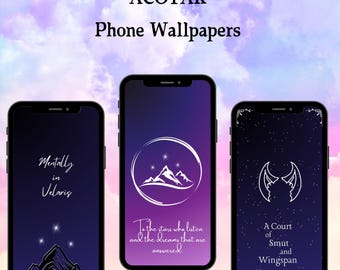 Fondos de pantalla para el teléfono ACOTAR Velaris: compatibles con la pantalla de bloqueo y la de inicio (descarga digital)