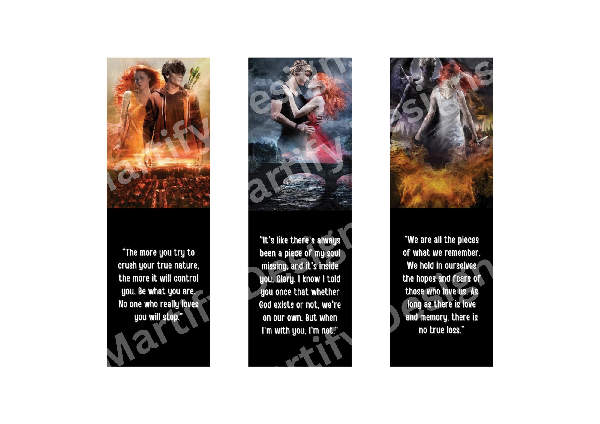 6 Printable Bookmarks Inspired by the Mortal Instruments - Etsy