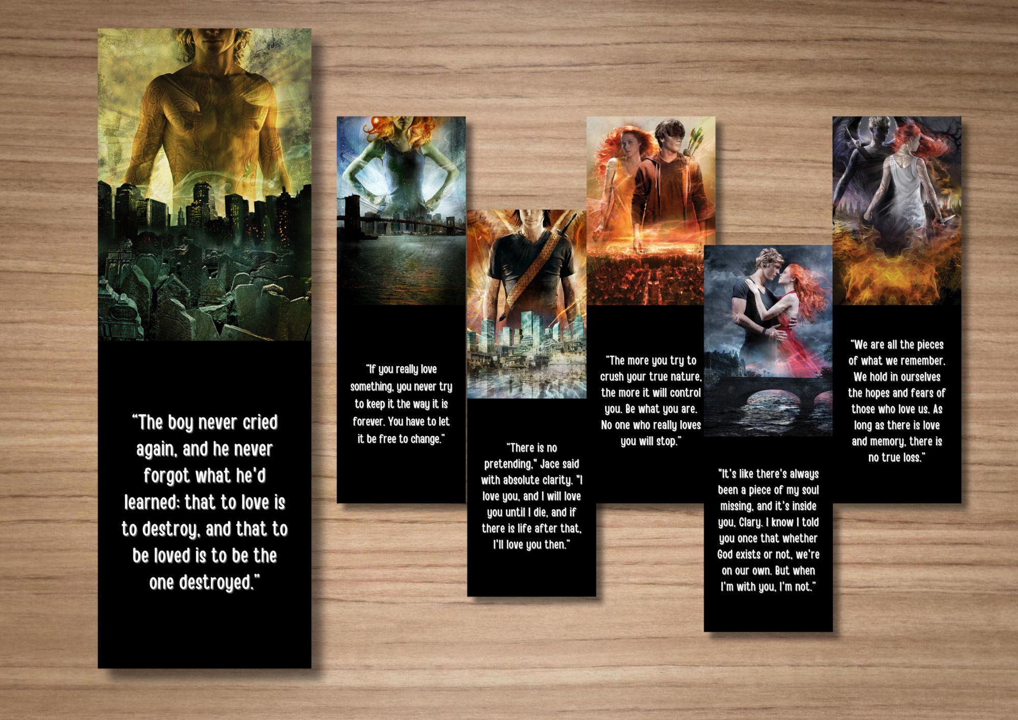 6 Printable Bookmarks Inspired by the Mortal Instruments - Etsy