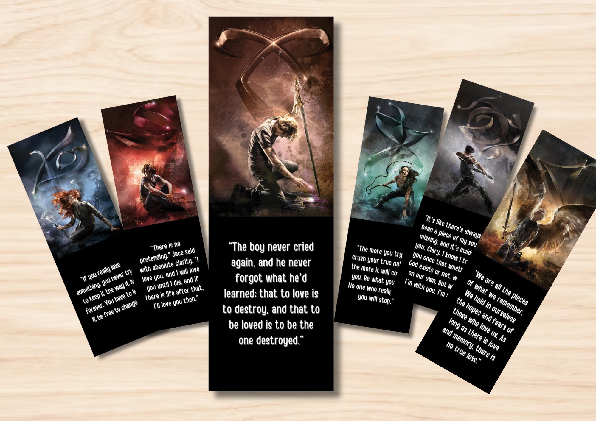 6 Printable Bookmarks Inspired by the Mortal Instruments - Etsy