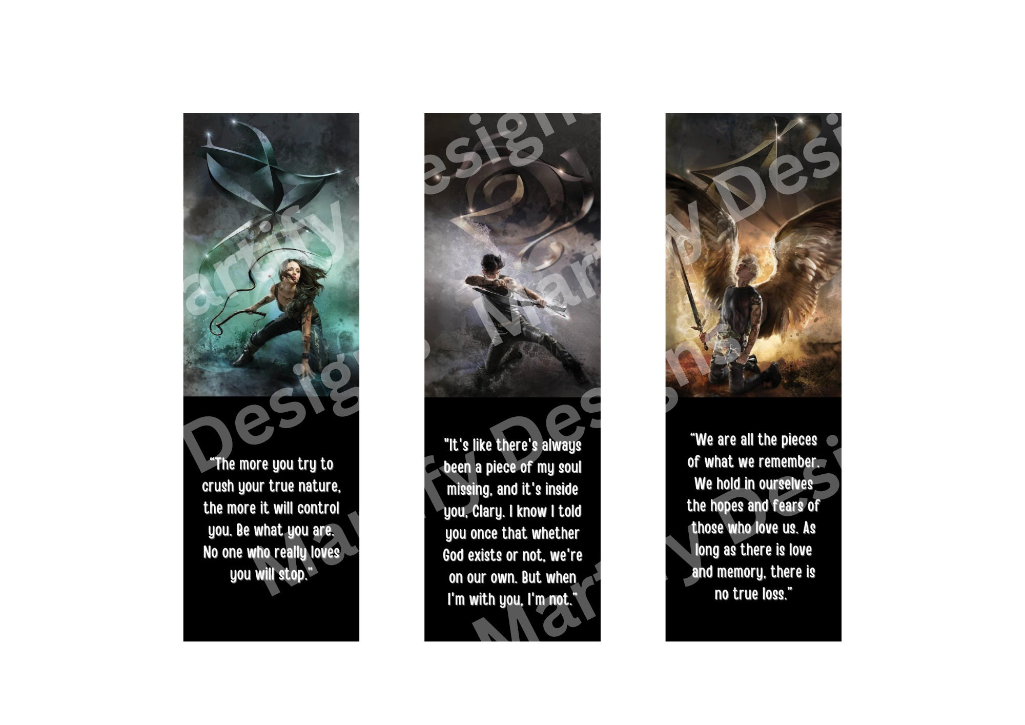 6 Printable Bookmarks Inspired by the Mortal Instruments - Etsy