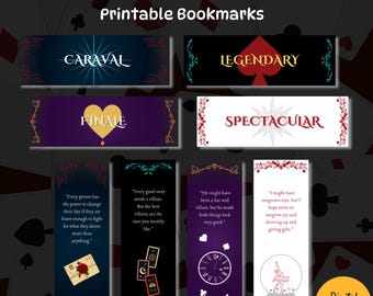 Marcapáginas Caraval: Serie Stephanie Garber, Diseños Artísticos (Descarga Digital)