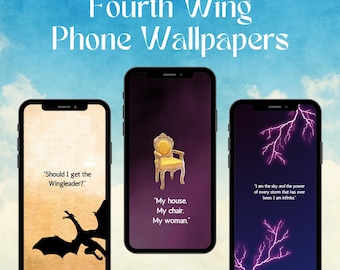 Fondos de pantalla de Fourth Wing: compatibles con la pantalla de inicio y de bloqueo (descarga digital)