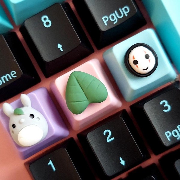 Studio Ghibli Inspired Keycaps | Totoro | No Face | Kawaii | Cute | Artisan