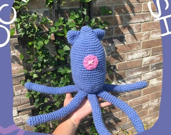 Wzór na szydełkową pluszową kałamarnicę Coraline