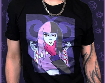 Devil Tshirt, Goth Aesthetic Clothing, Unisex Tshirt, Gothic Clothing, Cotton Tshirt, Goth Clothing, Emo Clothing, Emo Shirt, Grunge Shirt