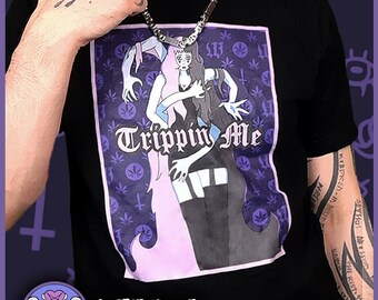 Trippin Tshirt, Goth Aesthetic Clothing, Unisex Tshirt, Gothic Clothing, Cotton Tshirt, Goth Clothing, Emo Clothing, Emo Shirt, Grunge Shirt